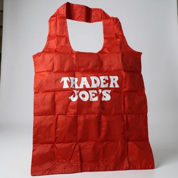 Trader Joe’s Red Canvas Micro Tote with Grocery Bag Limited Edition Mini NWT - Picture 2 of 5